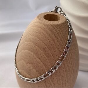 Figaro Curb Chain Bracelet Surgical Stainless Steel